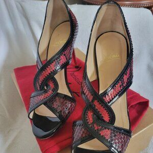 Louboutin Suzanana 85 Calf/Python Degrade Pump